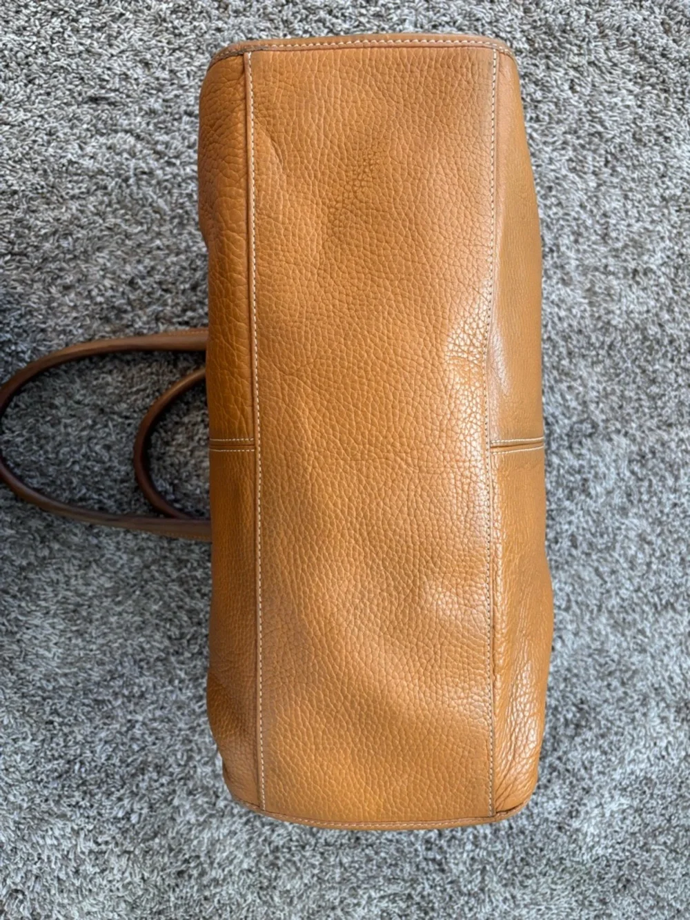 Vintage Tignanello Leather Tote Bag | Cognac Brown | Structured Shoulder Bag - Picture 5 of 11